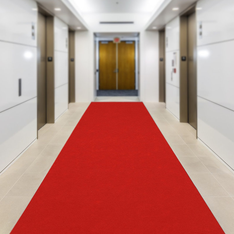 Hokku Designs Alessja 32.8Ft Long Runway Red Carpet For Indoors